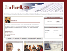 Tablet Screenshot of jimfarrellcpa.com